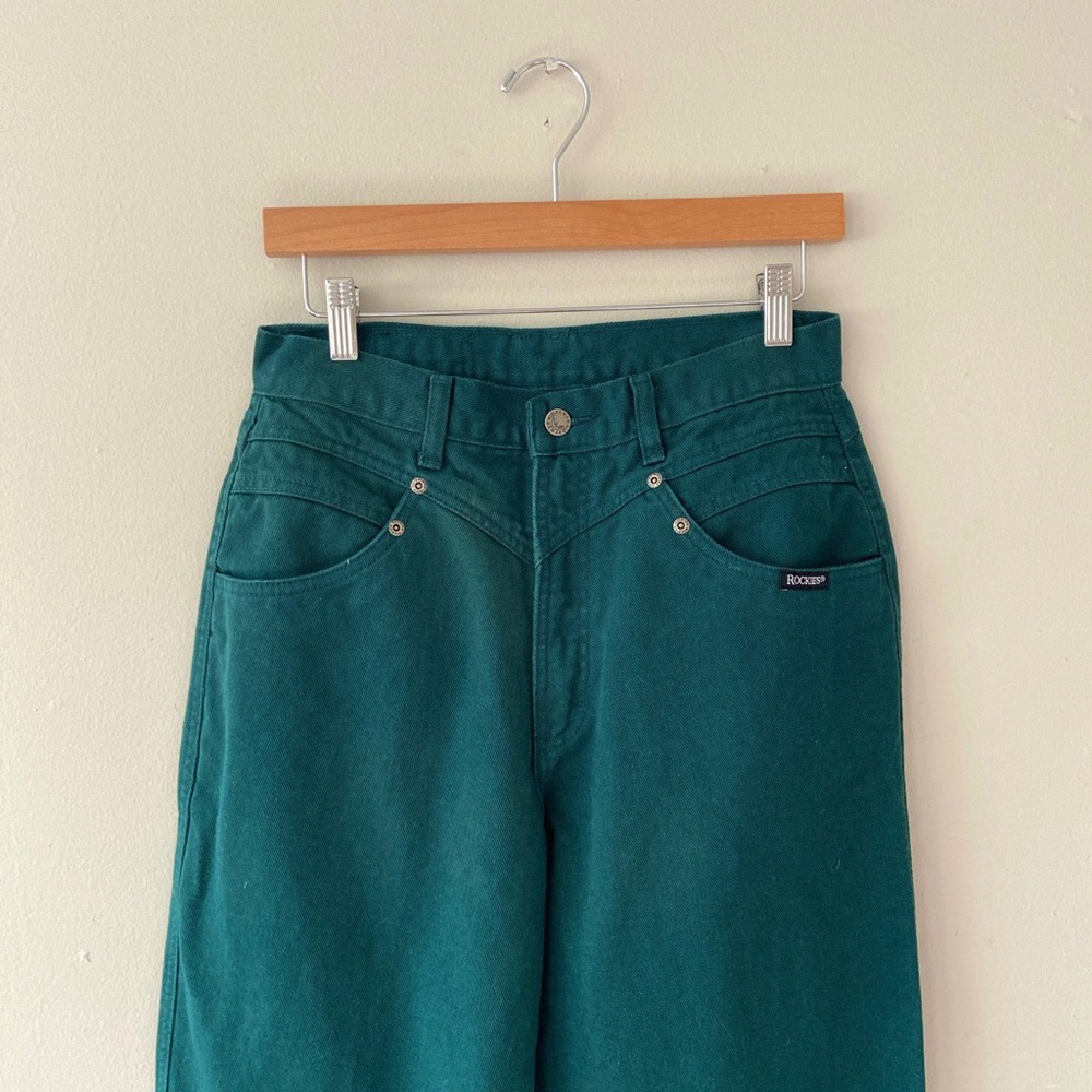 Vintage Rocky Mountain Forest Green Denim